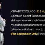 Karate toitsu-do – Vpis september 2013