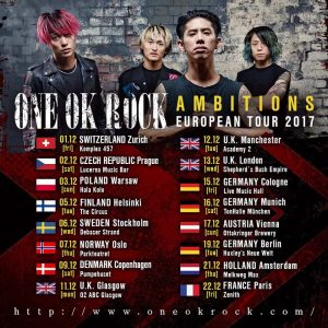 ONE OK ROCK AMBITIONS TOUR 2017