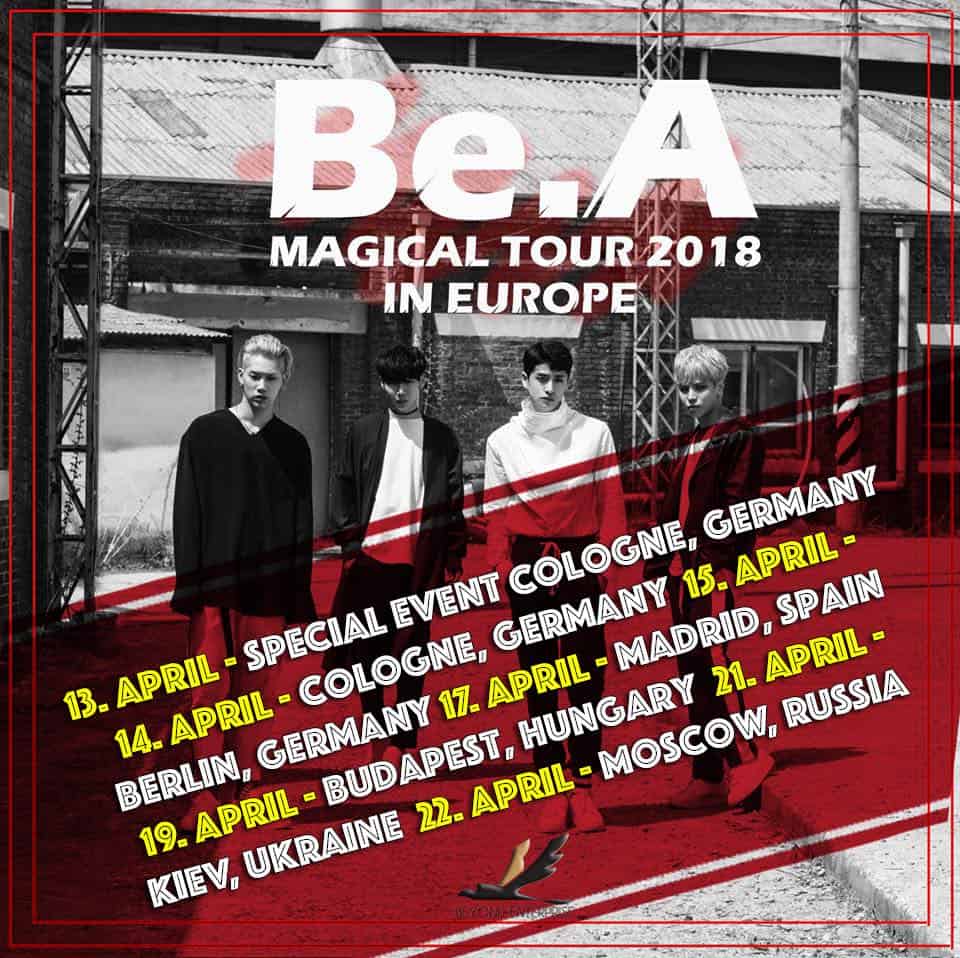 Be.A Europe tour 2018